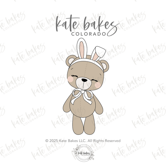 Full Body Bear with Bunny Ears Cookie Cutter