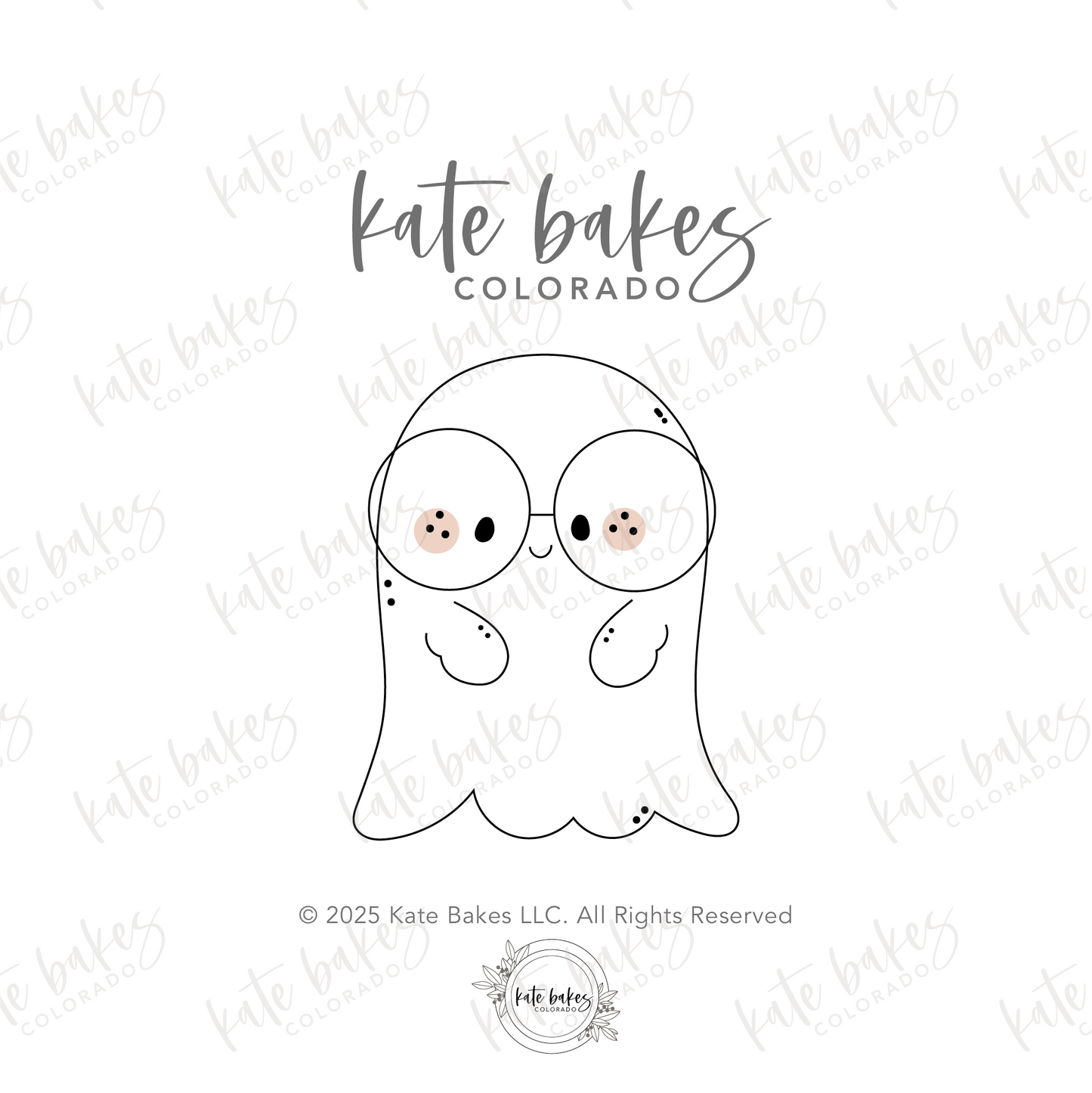 Ghost No. 2 with Glasses Cookie Cutter