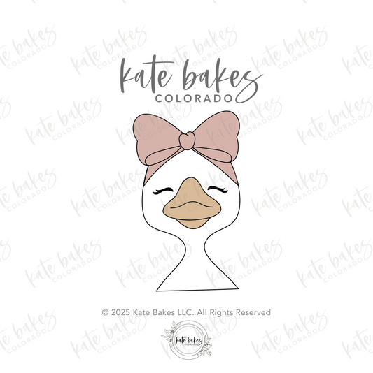 Silly Goose Face with Headband Cookie Cutter