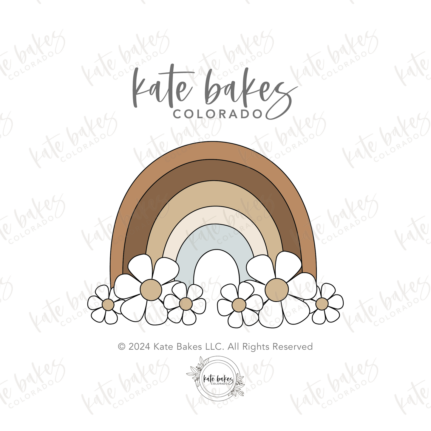 Emporte-pièce arc-en-ciel avec deux nuages