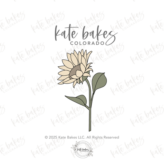 Sunflower with Stem Cookie Cutter