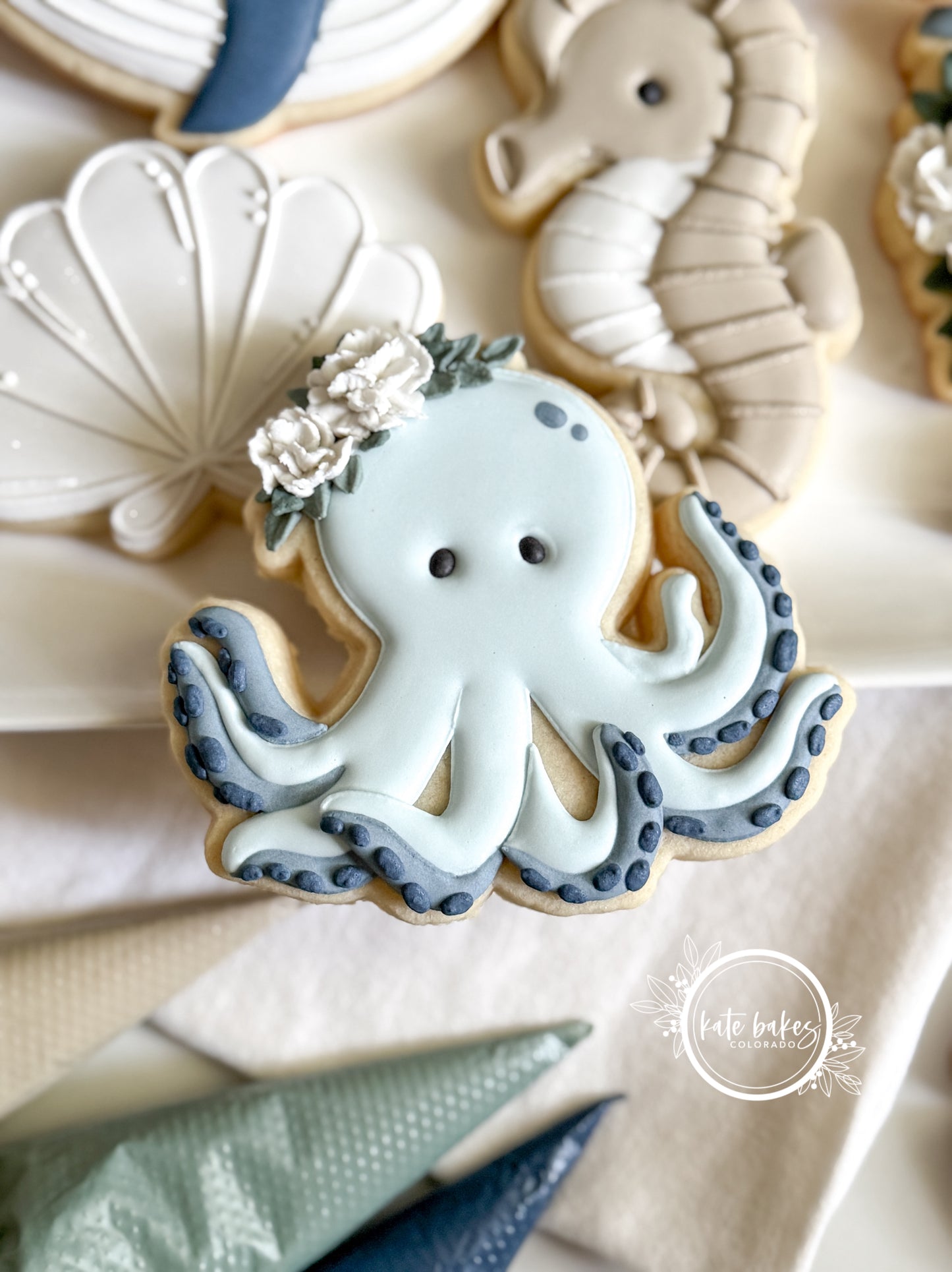 Octopus with Florals Cookie Cutter