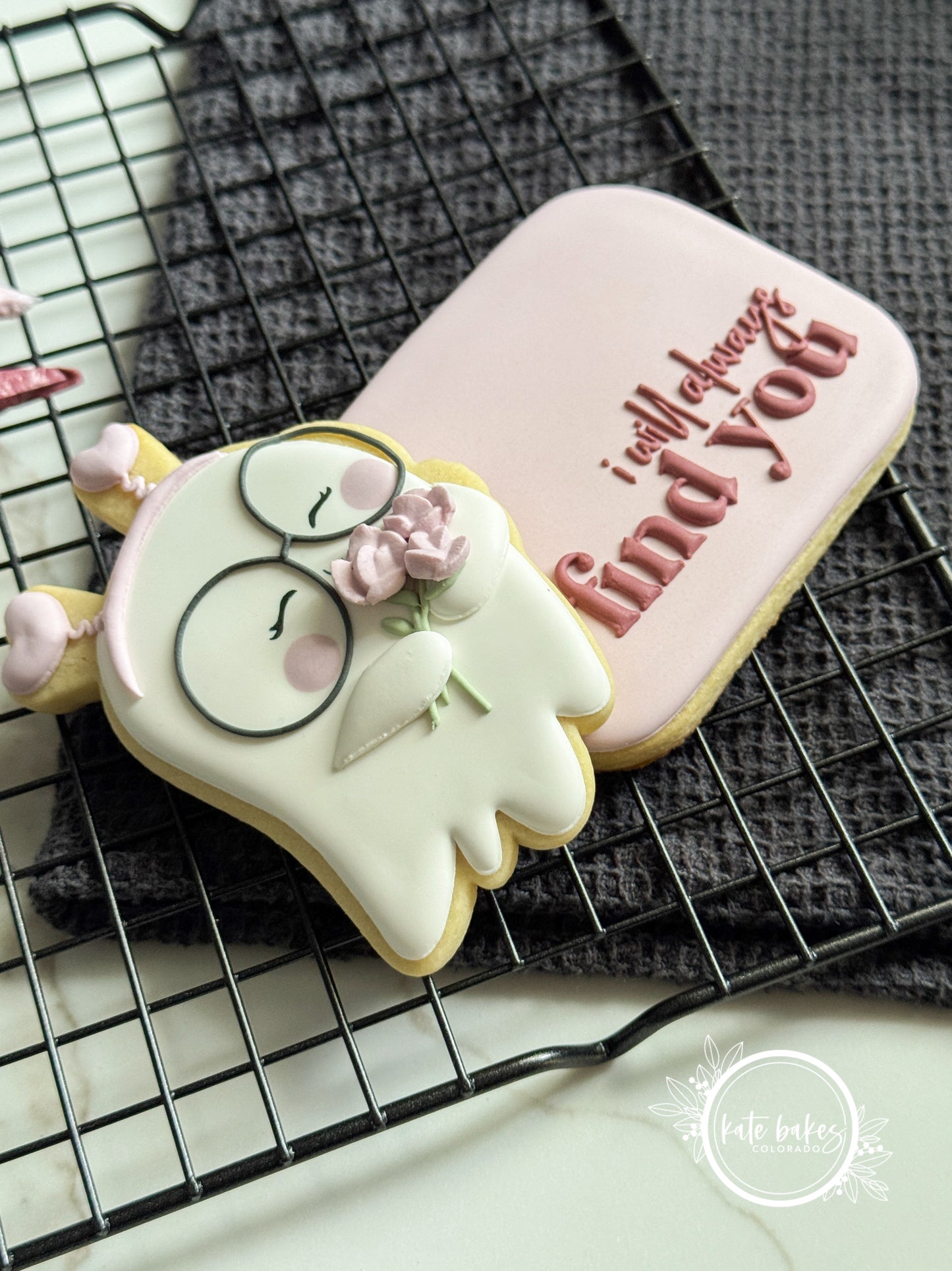 Vintage Paper Valentine Cookie Template- Ghost