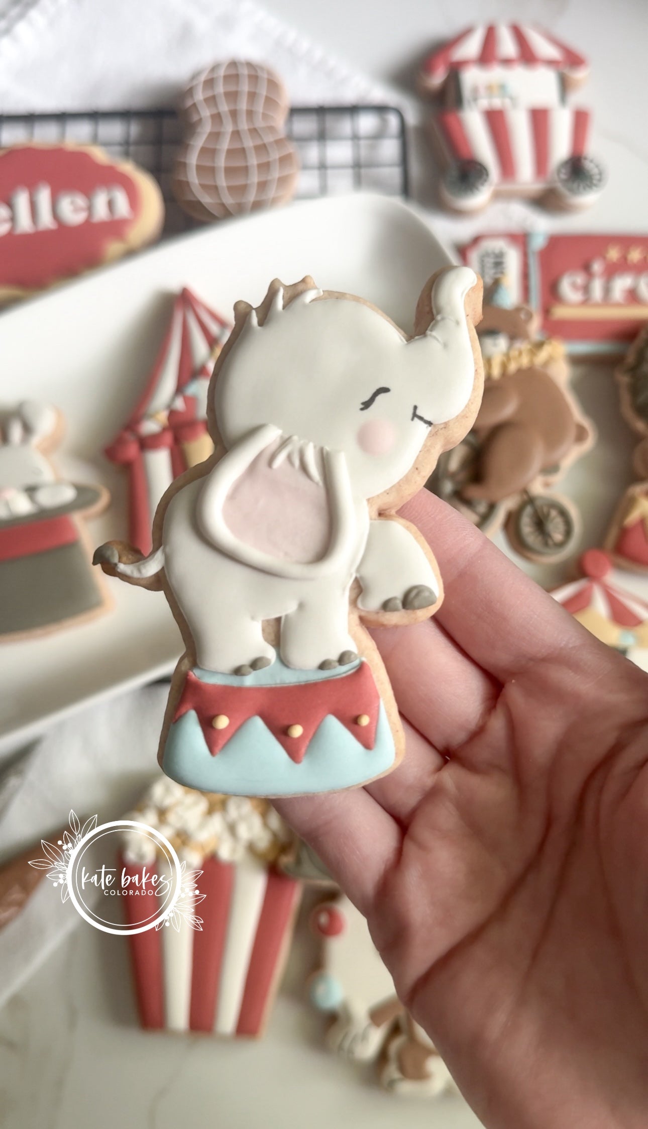 Elephant on Stand Cookie Cutter