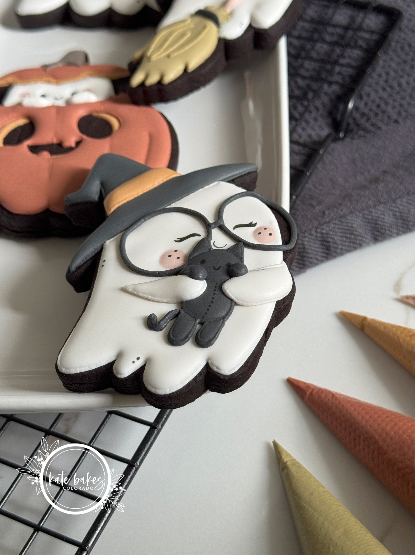 Witch Ghost No. 2 with Cat Stuffy Cookie Cutter