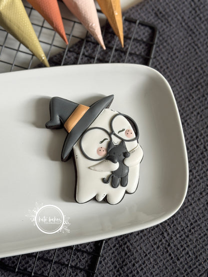 Witch Ghost No. 2 with Cat Stuffy Cookie Cutter