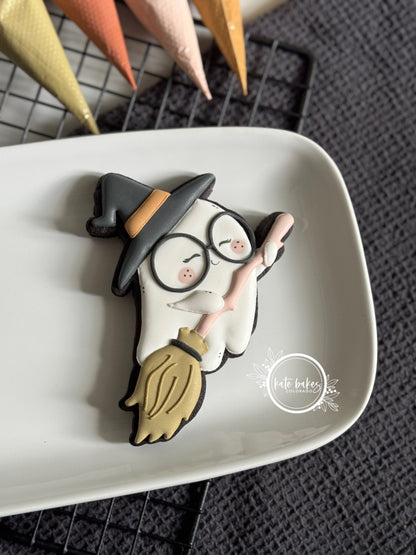Witch Ghost No. 2 with Broom Cookie Cutter