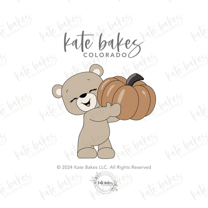 Bear with Pumpkin Cookie Cutter