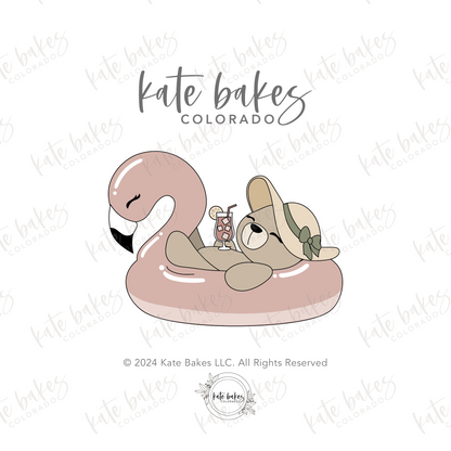 Ours sur Flamingo Floatie Cookie Cutter