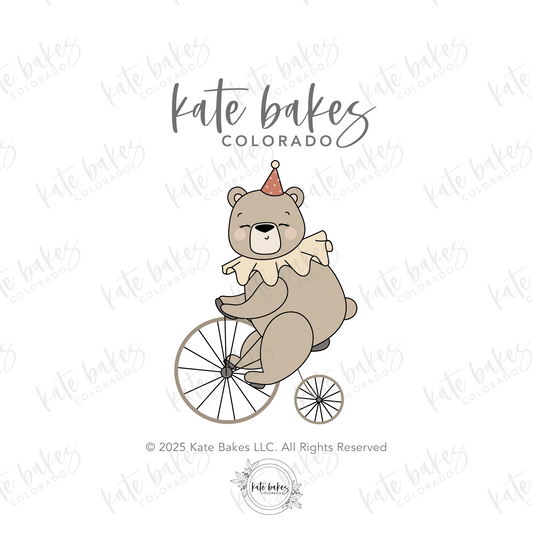 Bear on Bicycle Cookie Cutter