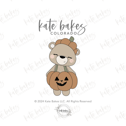 Bear with Pumpkin Costume Cookie Cutter