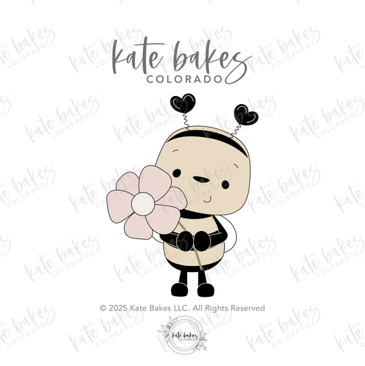 Bee with Flowers No.2 Cookie Cutter