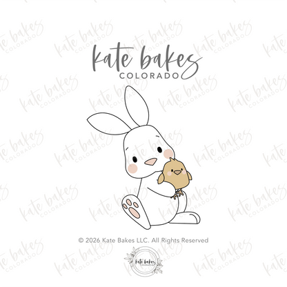 Cortador de galletas con cara de conejito