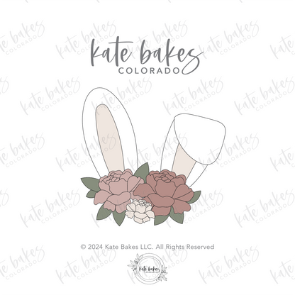 Bunny Ears Flower Crown Cookie Cutter