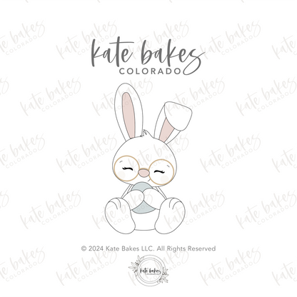 Sitting Bunny with Egg Cookie Cutter