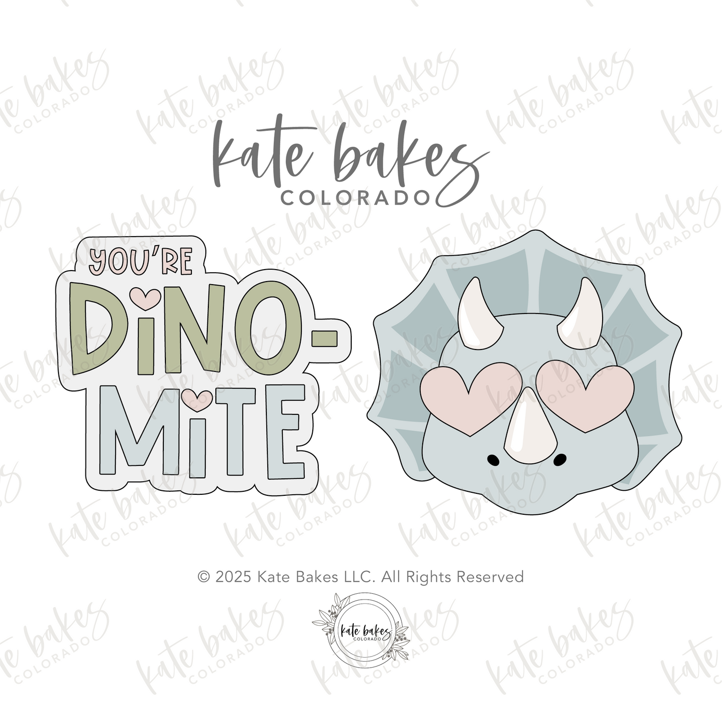 Dino-mite Plaque & Triceratops Cookie Cutter (SET OF 2)