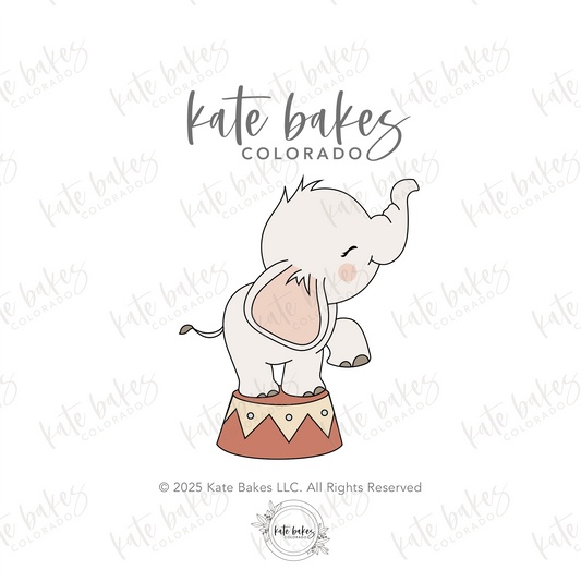 Elephant on Stand Cookie Cutter