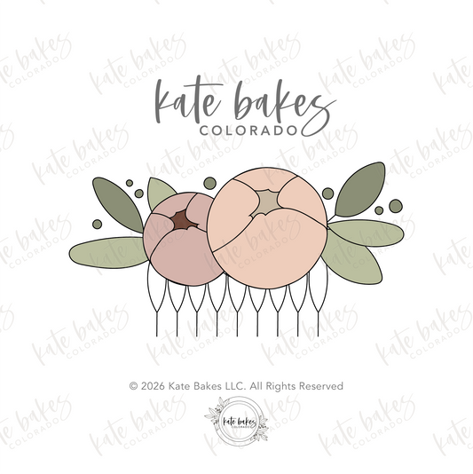 Floral Hair Comb Cookie Cutter