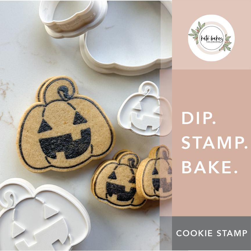 Pumpkin No.3 Cookie Stamp + Cutter
