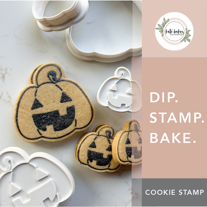 Pumpkin No.3 Cookie Stamp + Cutter