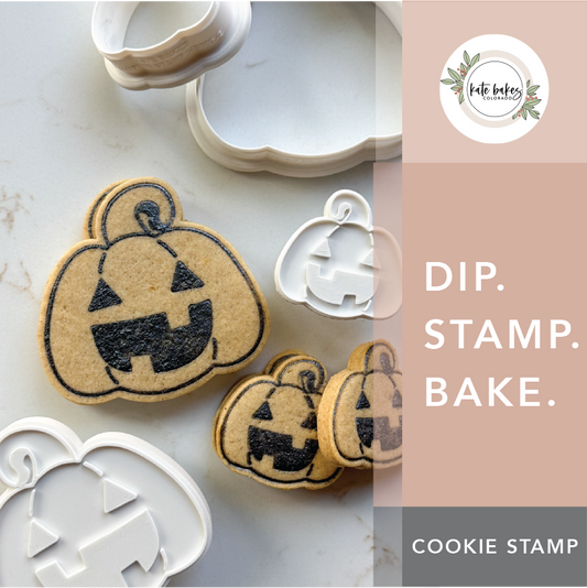 Pumpkin No.3 Cookie Stamp + Cutter