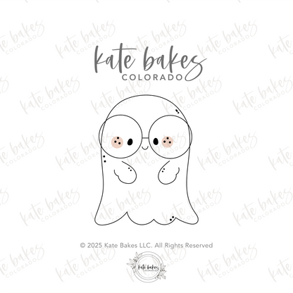 Ghost No. 2 with Glasses Cookie Cutter