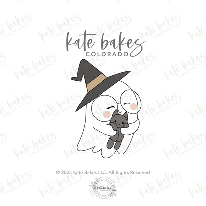 Witch Ghost No. 2 with Cat Stuffy Cookie Cutter