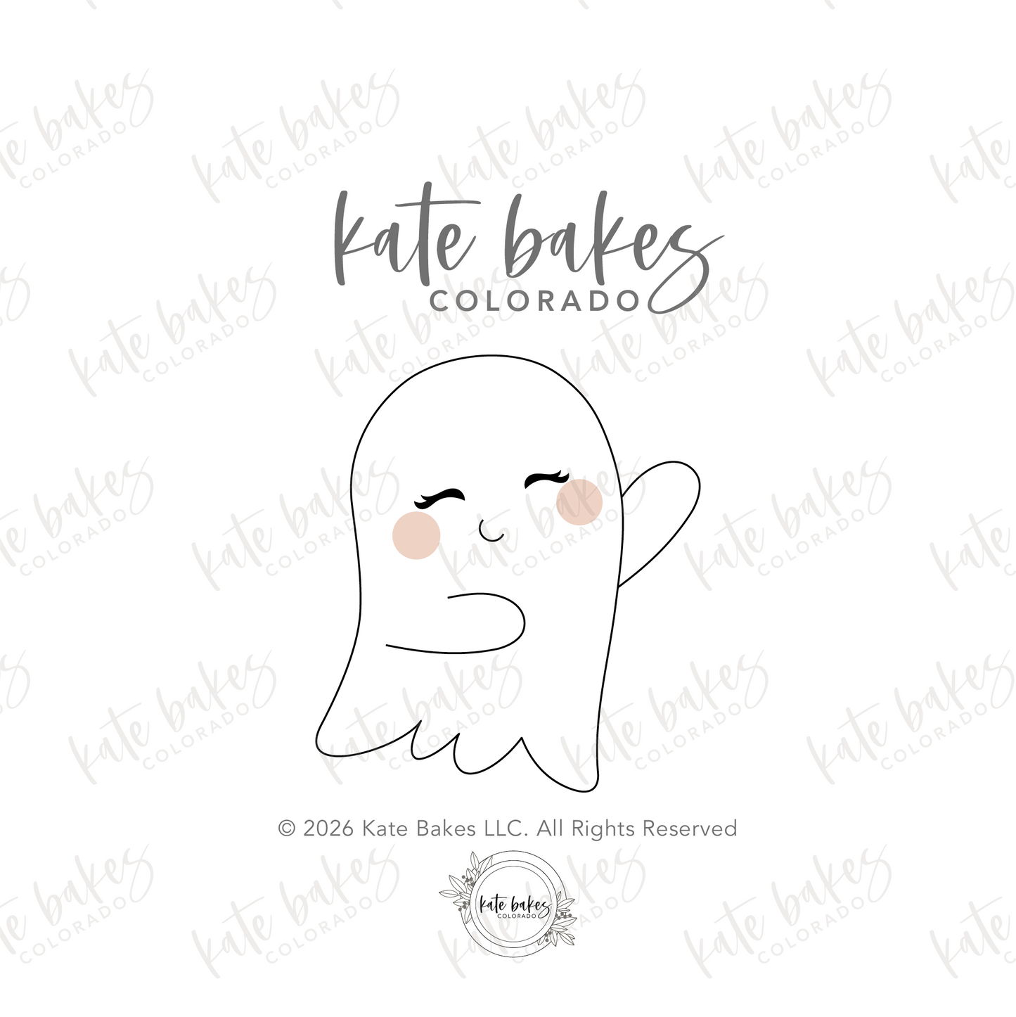 Ghost No. 3 Waving Cookie Cutter