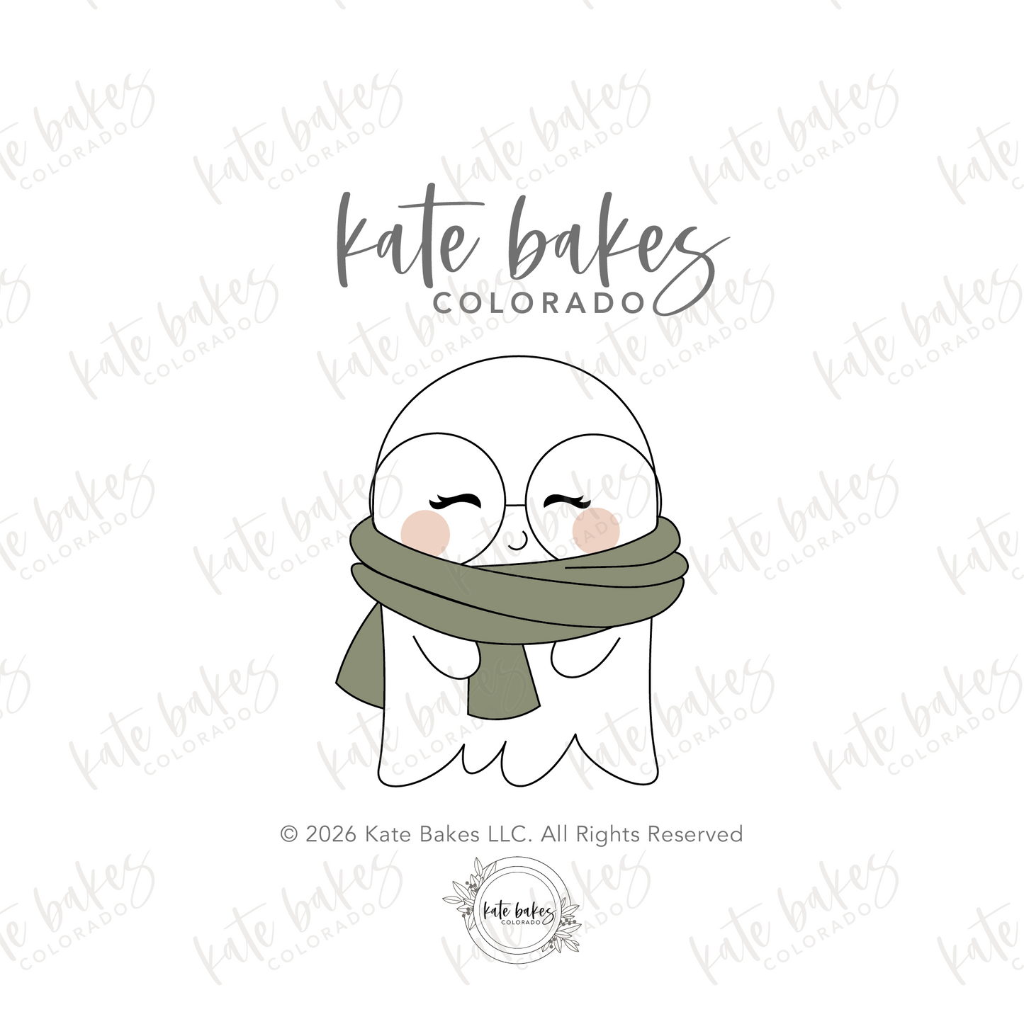 Ghost No.3 with Scarf Cookie Cutter