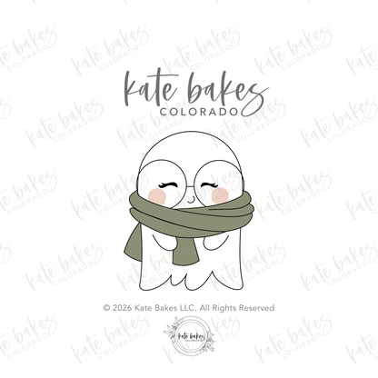 Ghost No.3 with Scarf Cookie Cutter