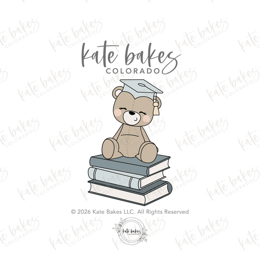 Bear Grad on Books Cookie Cutter