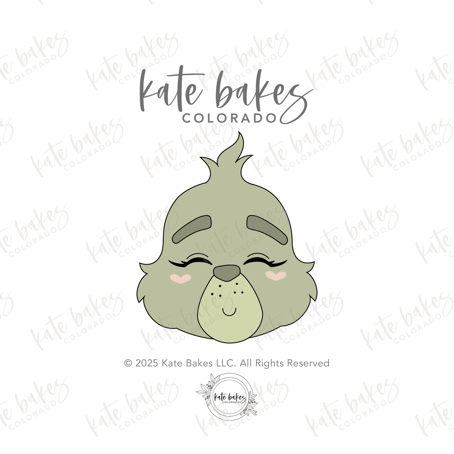 Grumpy Green Guy Face Cookie Cutter