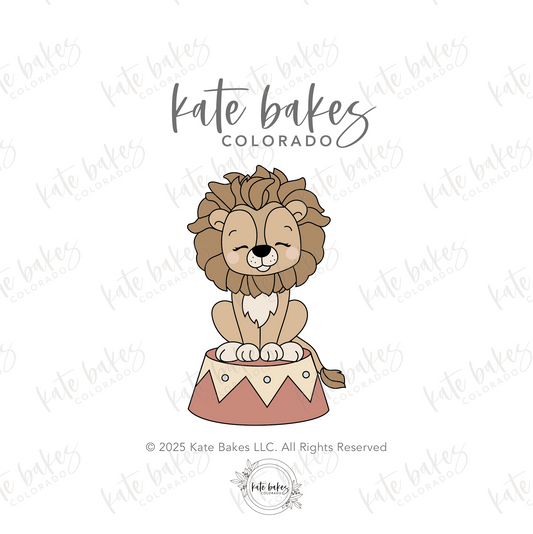 Lion on Stand Cookie Cutter