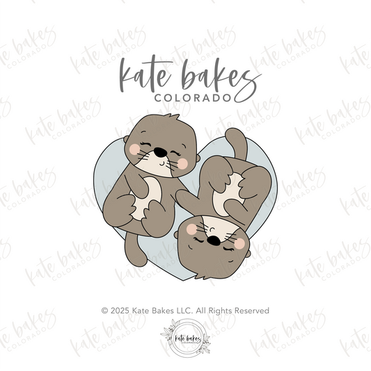 Otters Holding Hands Cookie Cutter