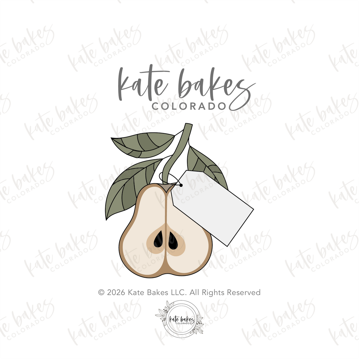 Pear Plaque Cookie Cutter