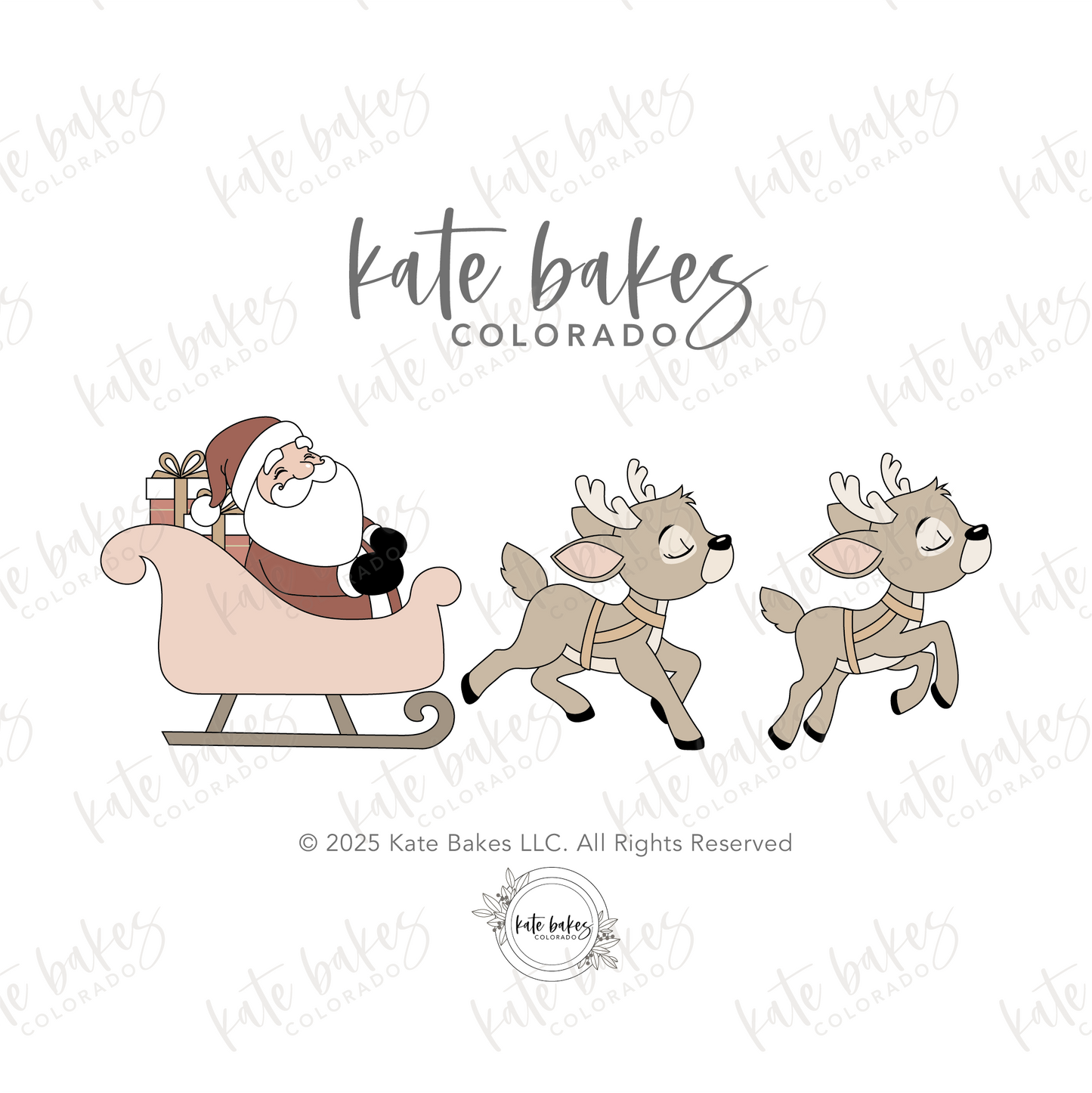 Santa in Sleigh and Reindeer Cookie Cutter (SET OF 3)