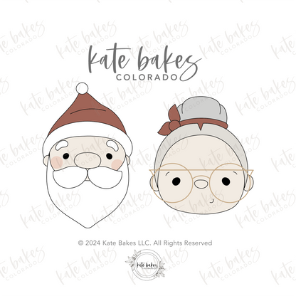 Santa & Mrs Claus No.2 Cookie Cutter (SET OF 2)