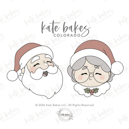 Santa & Mrs Claus No. 4 Cookie Cutter (SET OF 2)