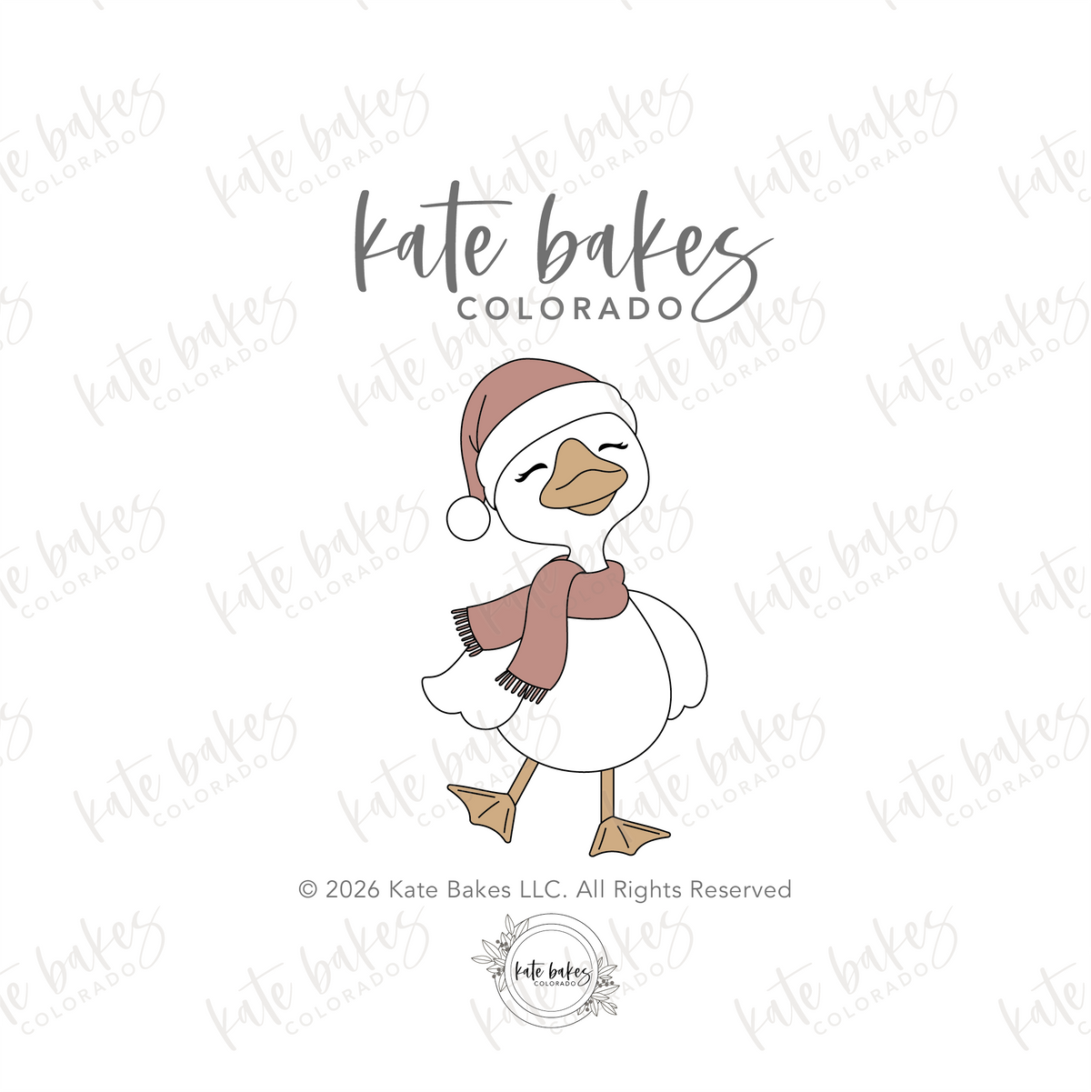 Silly Goose with Santa Hat Cookie Cutter