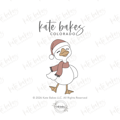 Silly Goose with Santa Hat Cookie Cutter