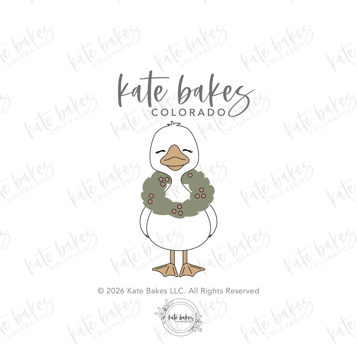 Silly Goose with Wreath Cookie Cutter