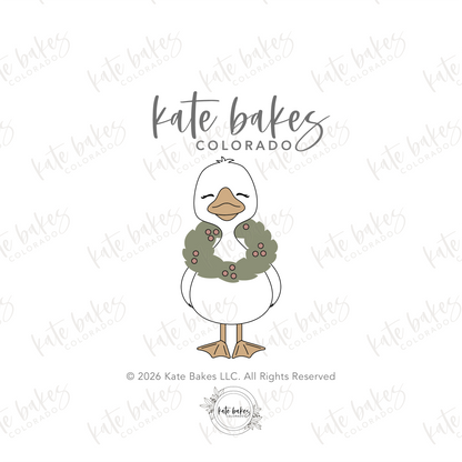 Silly Goose with Wreath Cookie Cutter