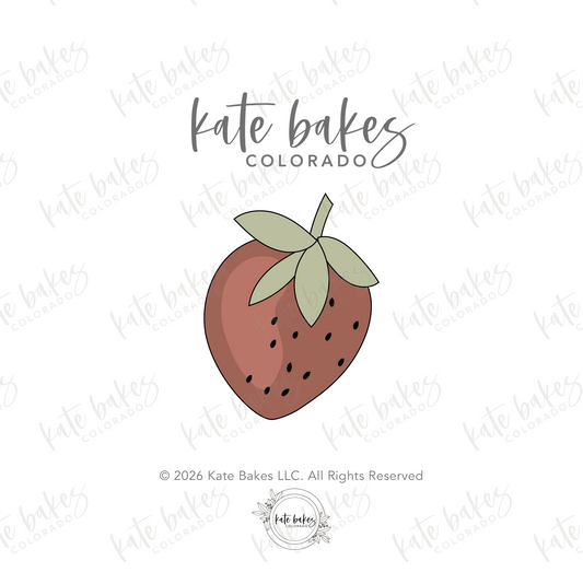 Cortador de galletas con forma de contenedor de fresas