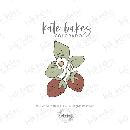 Strawberries with Flowers Cookie Cutter