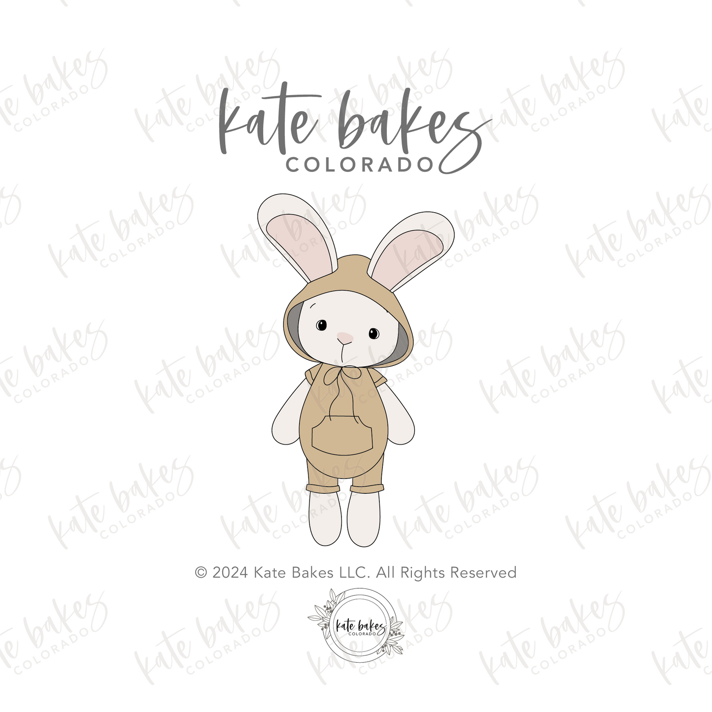 Boho Bunny with Hoodie Cookie Cutter