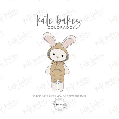 Cortador de galletas Boho Bunny con sudadera con capucha