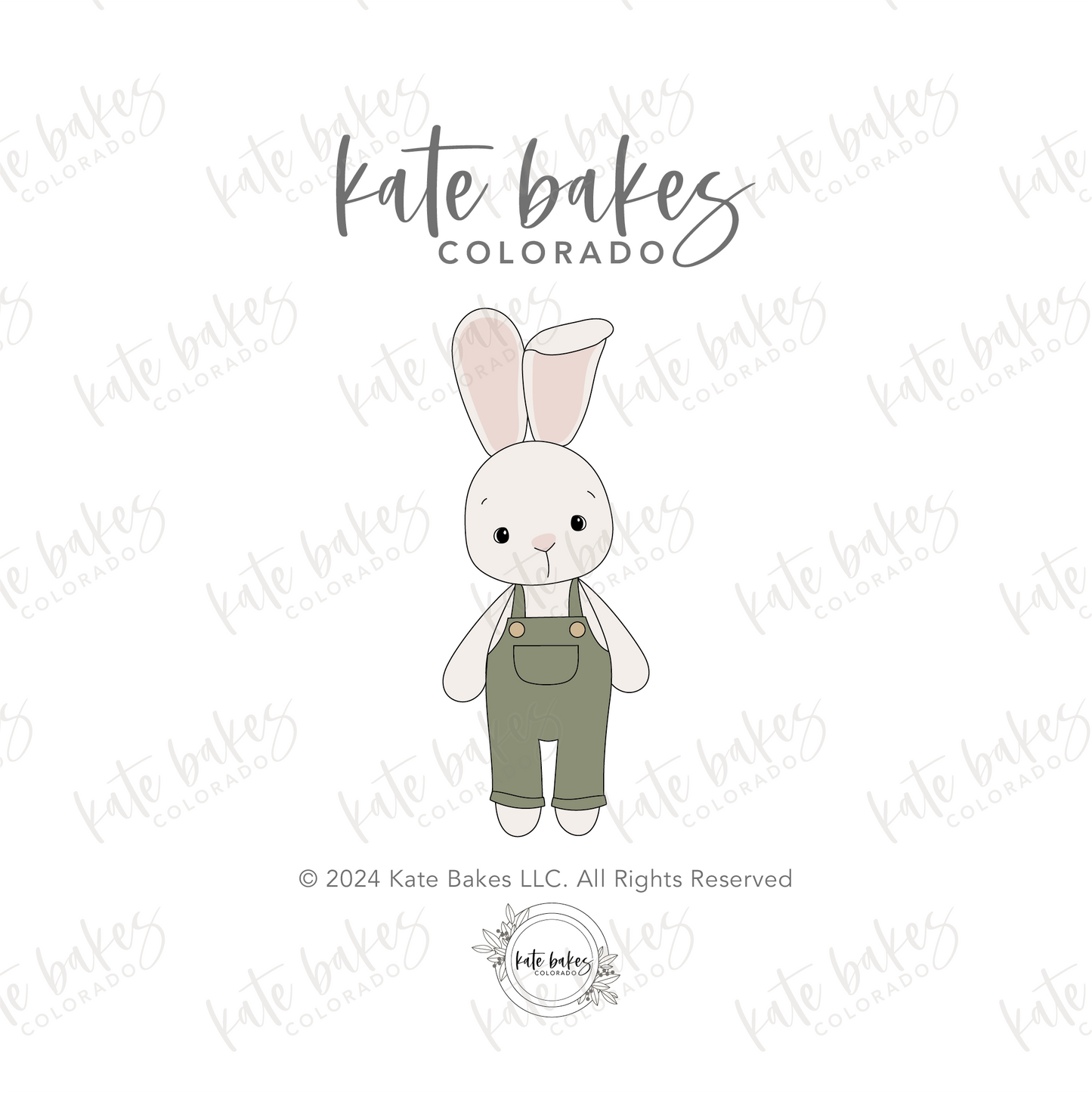 Cortador de galletas Boho Bunny con mono