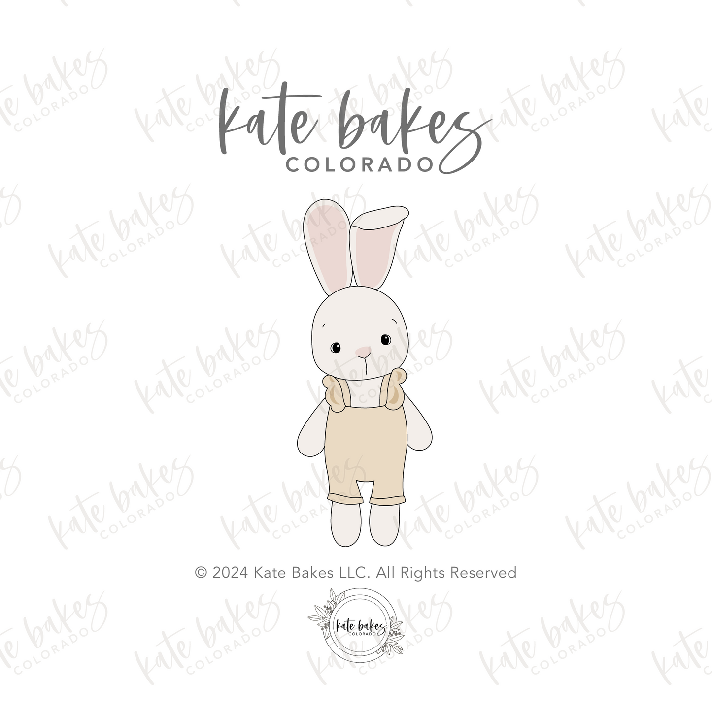 Cortador de galletas Boho Bunny con mameluco