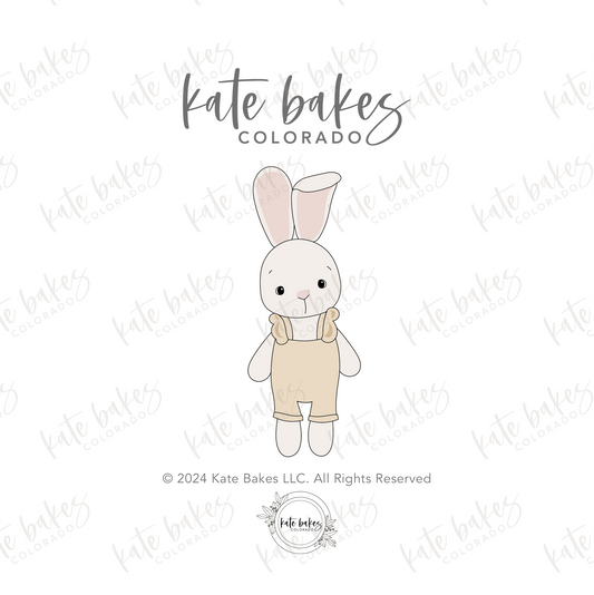 Cortador de galletas Boho Bunny con mameluco