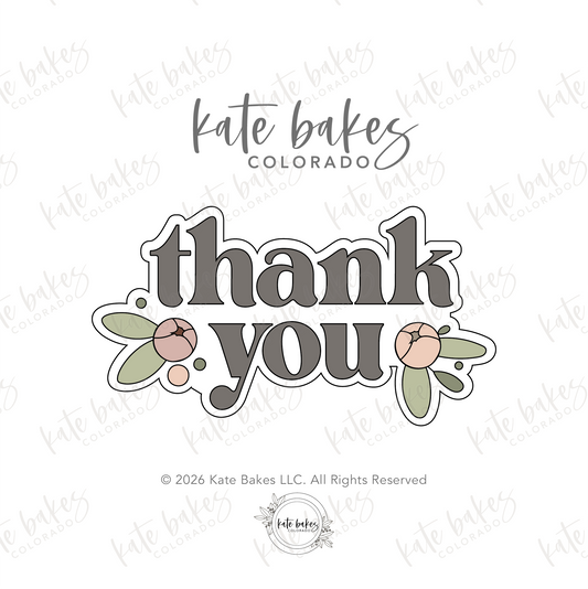 Thank You Plaque Cookie Cutter